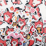 38pcs Little Fox Cartoon Stickers - DIY Photo Album Waterproof Decoration