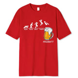 Friday Beer Print Men's T-Shirt: Funny Hip Hop Streetwear