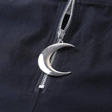 Gothic Crescent Moon Cutout Pants