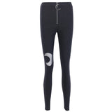 Gothic Crescent Moon Cutout Pants