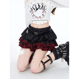 Ruffle Mini Skirt – Gothic Harajuku Y2K Emo Aesthetic