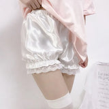 Gothic Lace Shorts - Sweet Bow Ruffle Bloomers