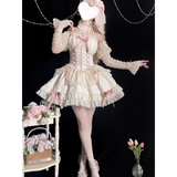 Harajuku Gothic Lolita Halter Dress – Off Shoulder Slim Waist Bow
