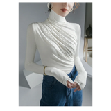 Gothic Pleated Turtleneck Top