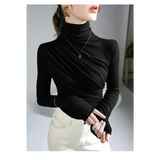 Gothic Pleated Turtleneck Top