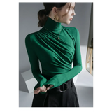 Gothic Pleated Turtleneck Top