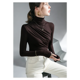 Gothic Pleated Turtleneck Top