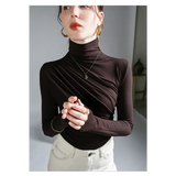 Gothic Pleated Turtleneck Top