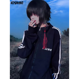 Grunge Streetwear Zipper Hoodie