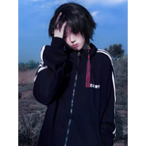 Grunge Streetwear Zipper Hoodie