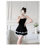 Halter Lace Swimsuit Dress – Ruffled Girly Slim Beachwear 2025