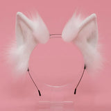 Handmade Cat Faux Fur Ears Headband - Fluffy Plush Animal Hair Hoop