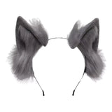 Handmade Cat Faux Fur Ears Headband - Fluffy Plush Animal Hair Hoop