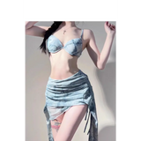 Mesh Off Shoulder Set – Harajuku Bikini & Smock Swimsuit