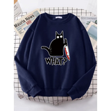 Kitty Say "What?" Sweatshirt - Harajuku Casual Hoody