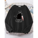Kitty Say "What?" Sweatshirt - Harajuku Casual Hoody