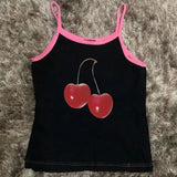 Harajuku Cherry Graphic Print T-Shirt