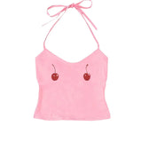 Harajuku Cherry Tee - Sleeveless Streetwear Crop