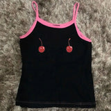 Harajuku Cherry Tee - Sleeveless Streetwear Crop