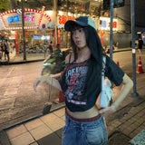 Harajuku Gothic Off-Shoulder T-Shirt