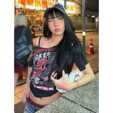 Harajuku Gothic Off-Shoulder T-Shirt