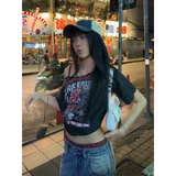 Harajuku Gothic Off-Shoulder T-Shirt