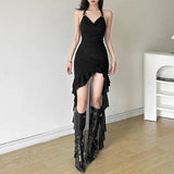 Harajuku Irregular Ruffle Dress