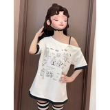 Harajuku Kawaii Cartoon Print Loose Tee – Gothic Sweet Style