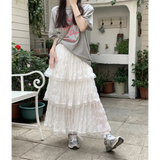 Harajuku Ruffle Lace Skirt
