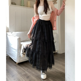 Harajuku Ruffle Lace Skirt