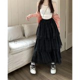 Harajuku Ruffle Lace Skirt