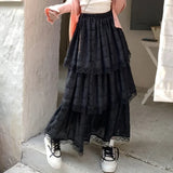 Harajuku Ruffle Lace Skirt
