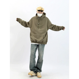 Harajuku High Neck Hoodie