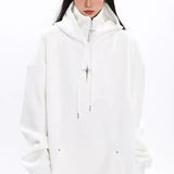 Harajuku High Neck Hoodie