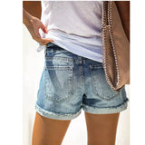 Korean Style High Waist Jean Shorts