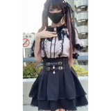 High Waist Lolita Mini Skirt – Sweet Lace & Bow Details