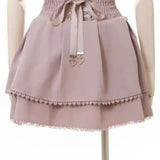 High Waist Lolita Mini Skirt – Sweet Lace & Bow Details