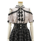 High Waist Lolita Skirt – Lace Trim & Bow Detail