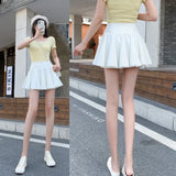High Waist Pleated Mini Skirt – Korean Style Skater Skirt for Women