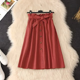 Elegant High Waist Pleated Skirts