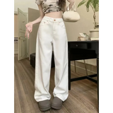 Wide Leg Jeans – High Waist Y2K Bow Embroidery