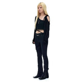 Hooded Long Sleeve Crop Top