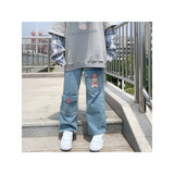 Japan Preppy Style Denim Trousers