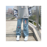 Japan Preppy Style Denim Trousers