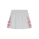 Kawaii Bow Tracksuit – Striped Sweatshirt & Casual Pants