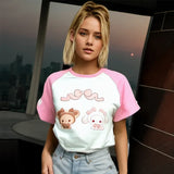 Kawaii Bunny Print T-Shirt – Harajuku Yume Cute Aesthetic