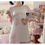 Kawaii Bunny Print T-Shirt – Harajuku Yume Cute Aesthetic