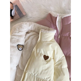 Kawaii Double Sided Love Bear Winter Puffer Jacket