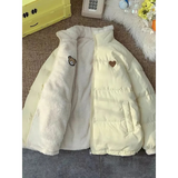 Kawaii Double Sided Love Bear Winter Puffer Jacket