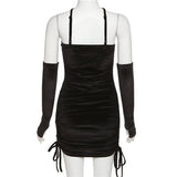Kawaii Drawstring Mini Dress